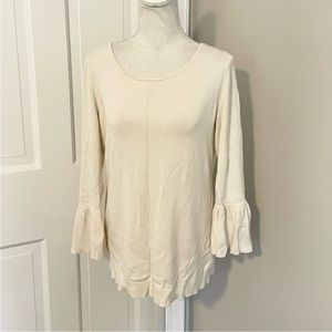 Talbots Cream Bell Sleeve Sweater